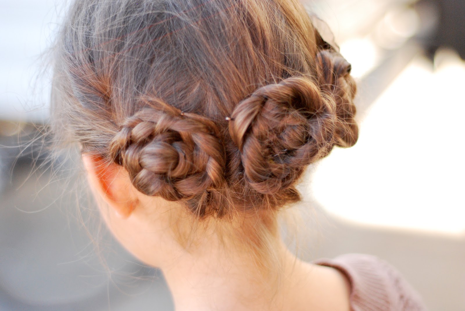 Side 3 Braided Buns