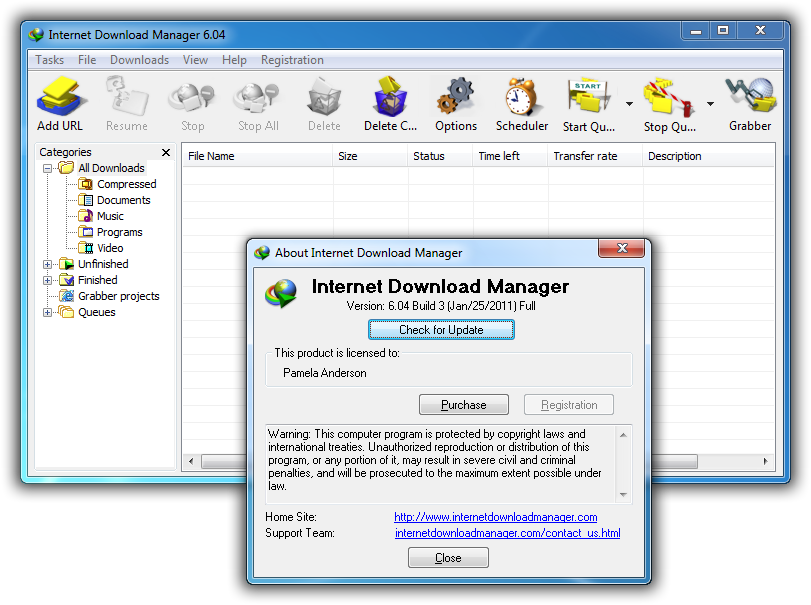 FREE IDM REGISTRATION: Internet Download Manager 6.04 Build 3