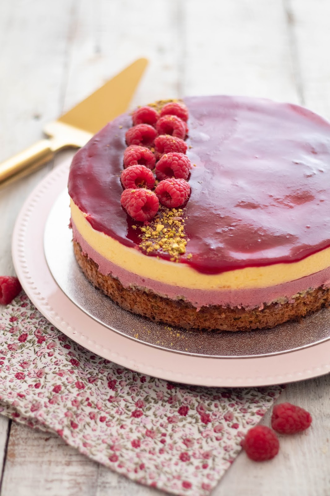 Bavarois Mangue Framboises Carnet Sucre