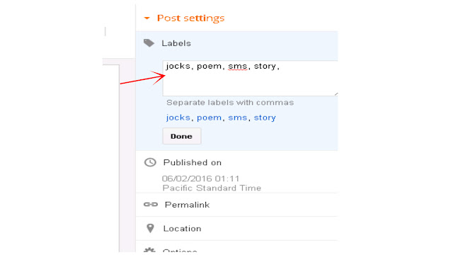 blogger labels post ke liye
