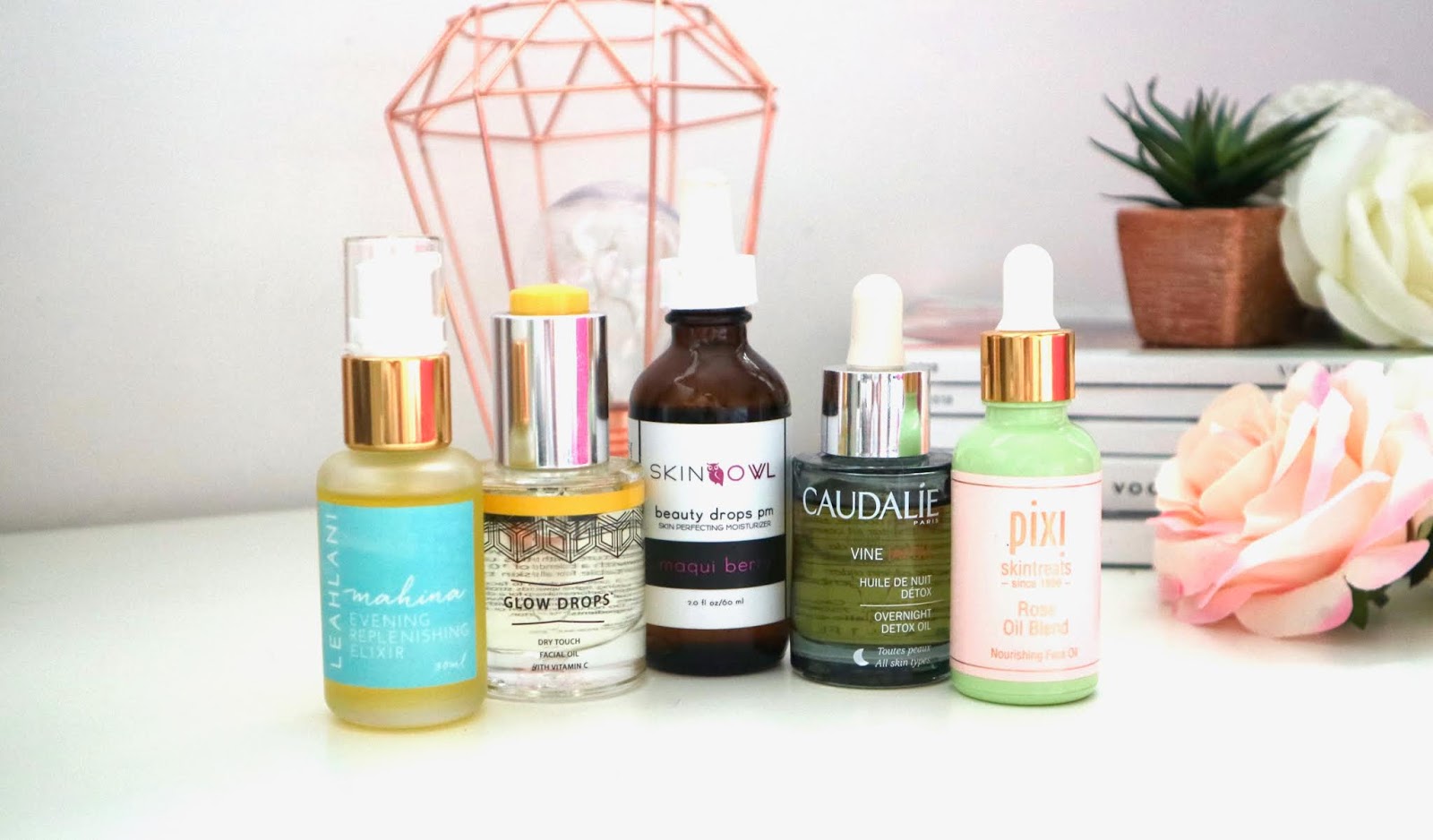 Overnight facial oils for dewy skin