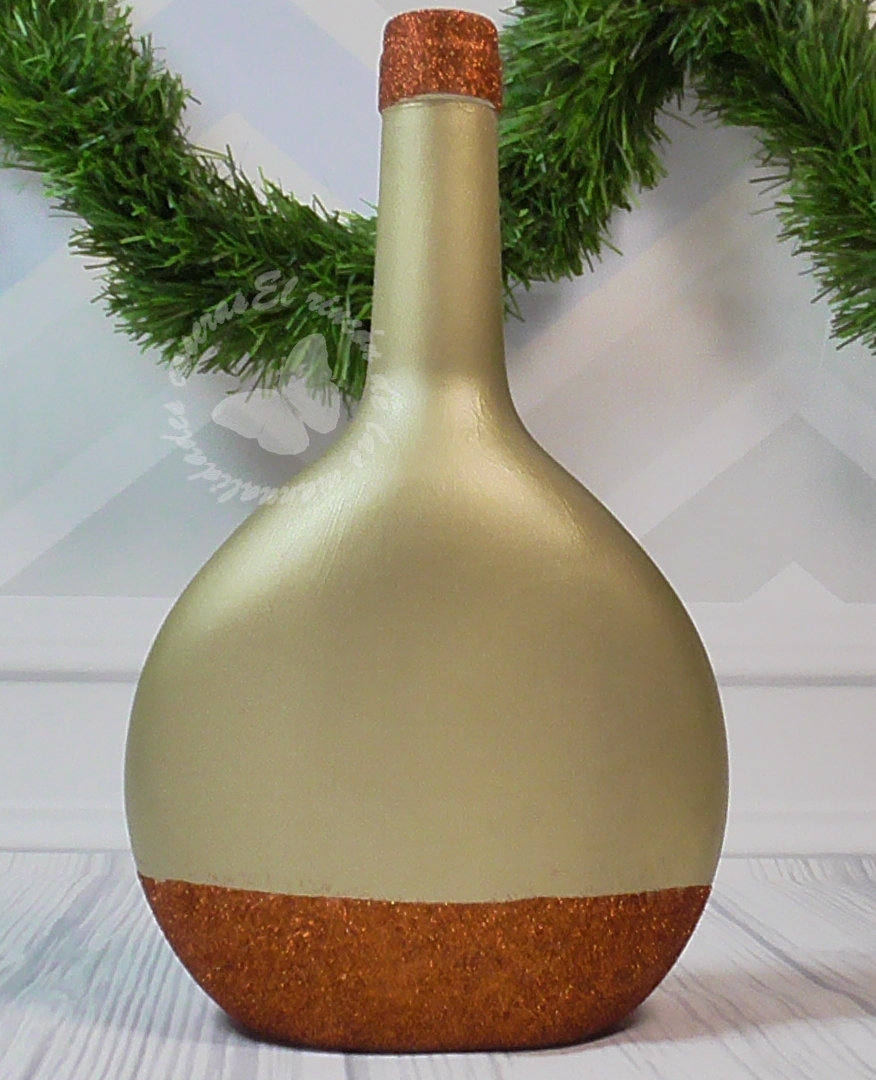 El de las manualidades caseras.: Botellas de cristal recicladas decoradas de navidad.