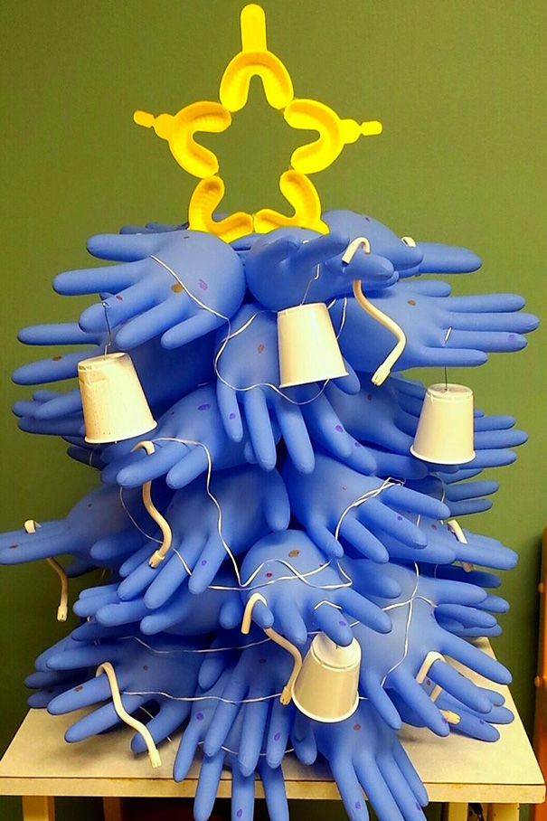 UNIQUE UNUSUAL OR INTERESTING 10 Medical Glove Christmas Trees