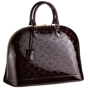 Bags by Louis Vuitton: Black Shiny Louis Vuitton Hand Bag