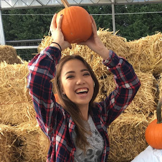 Natalie Tran with pumpkin