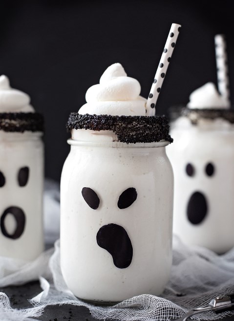 Boo-Nilla Ghost Milkshakes #halloweendrink #milkshake
