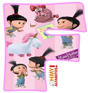 Alfabeto de Agnes de Mi Villano Favorito. Agnes of Despicable Me Alphabet. 