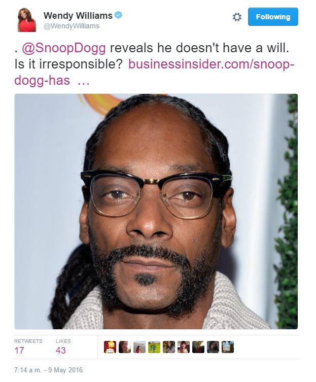 Snoop Dogg&rsquo;s Birthday Card To Wendy Williams - Ebals blog