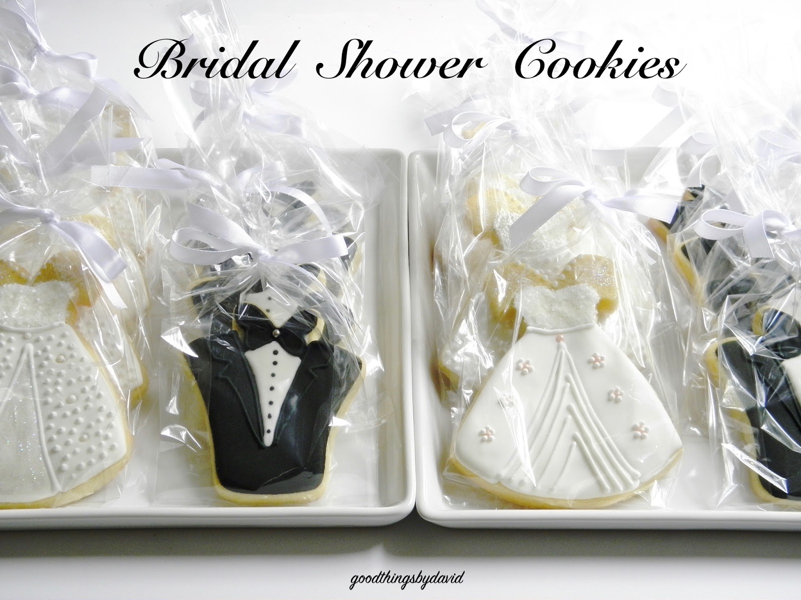 Good Things By David Bridal Shower Cookies Although I Have Never Created Any Wedding Cookies Before Do Own Several Cookie Cutters Perfect For Such An Occasion