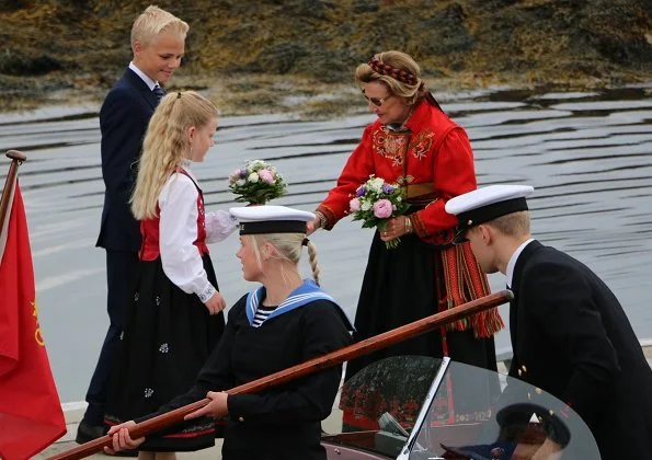 Queen Sonja of Norway attended the 950th anniversary of the Ancient Diocese of Bergen on the island of Selja