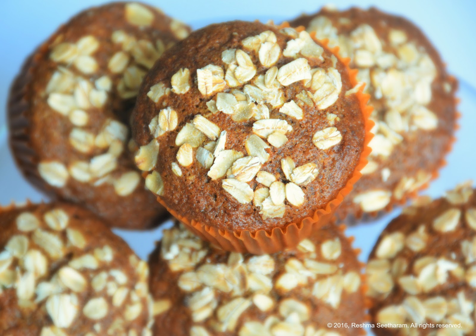 Carrot millet and oats muffins