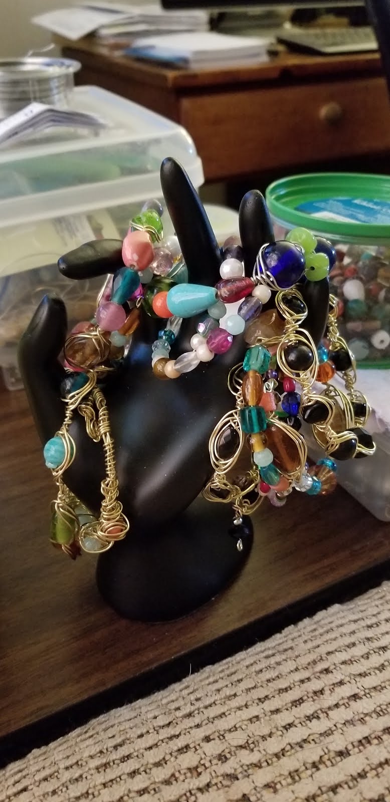 Wire-wrapped/beads ... bracelets I made