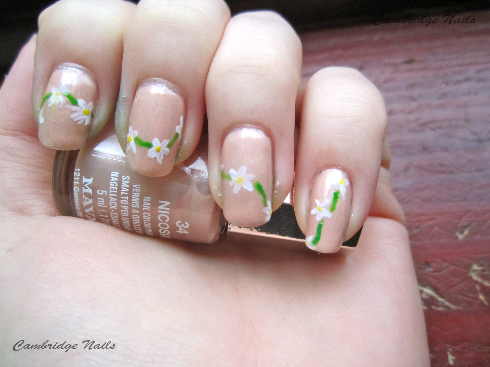 Cambridge Nails Daisy chain nails