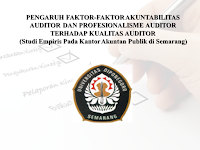 Skripsi Pengaruh Profesionalisme Auditor Terhadap Kualitas Audit