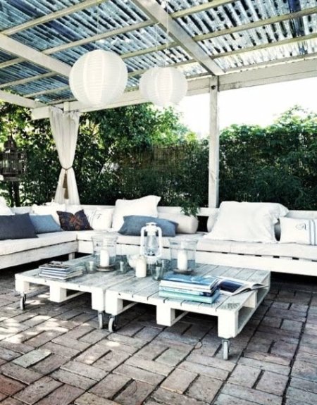 terraza con palets