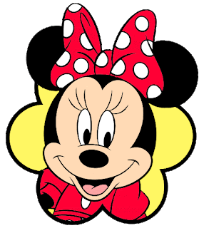 Minnie mouse con su lazo rojo para imprimir