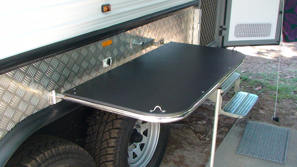 GONE BUSH in a BUSHTRACKER Slide Out BBQ & Side Table