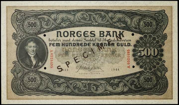 500 Norwegian Kroner Banknote