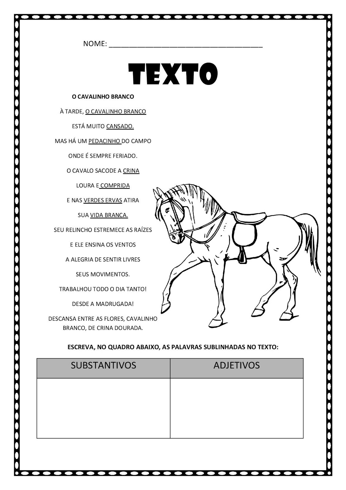 Lingua Port Texto Frase Atividades Adriana Atividades Adjetivos Atividades Pedagogicas Atividades Ludicas