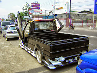 Foto gambar modifikasi mobil pick up t120ss ceper keren