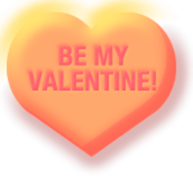 Be my Valentine Conversation Heart Clip Art