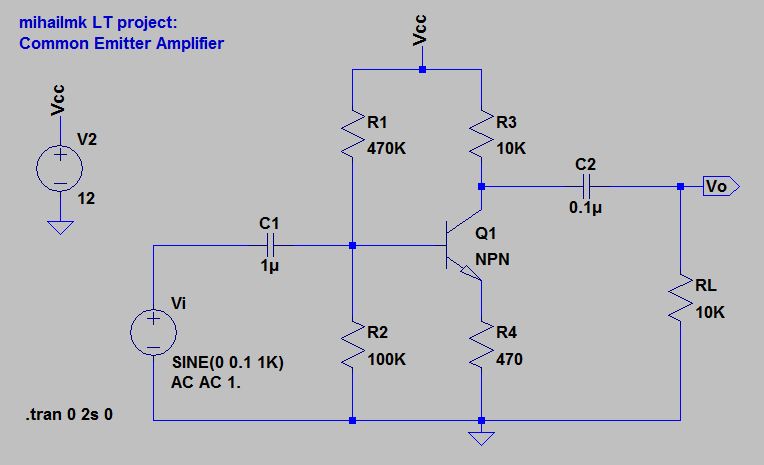 Electro Magnetic World Common Emitter Amplifier