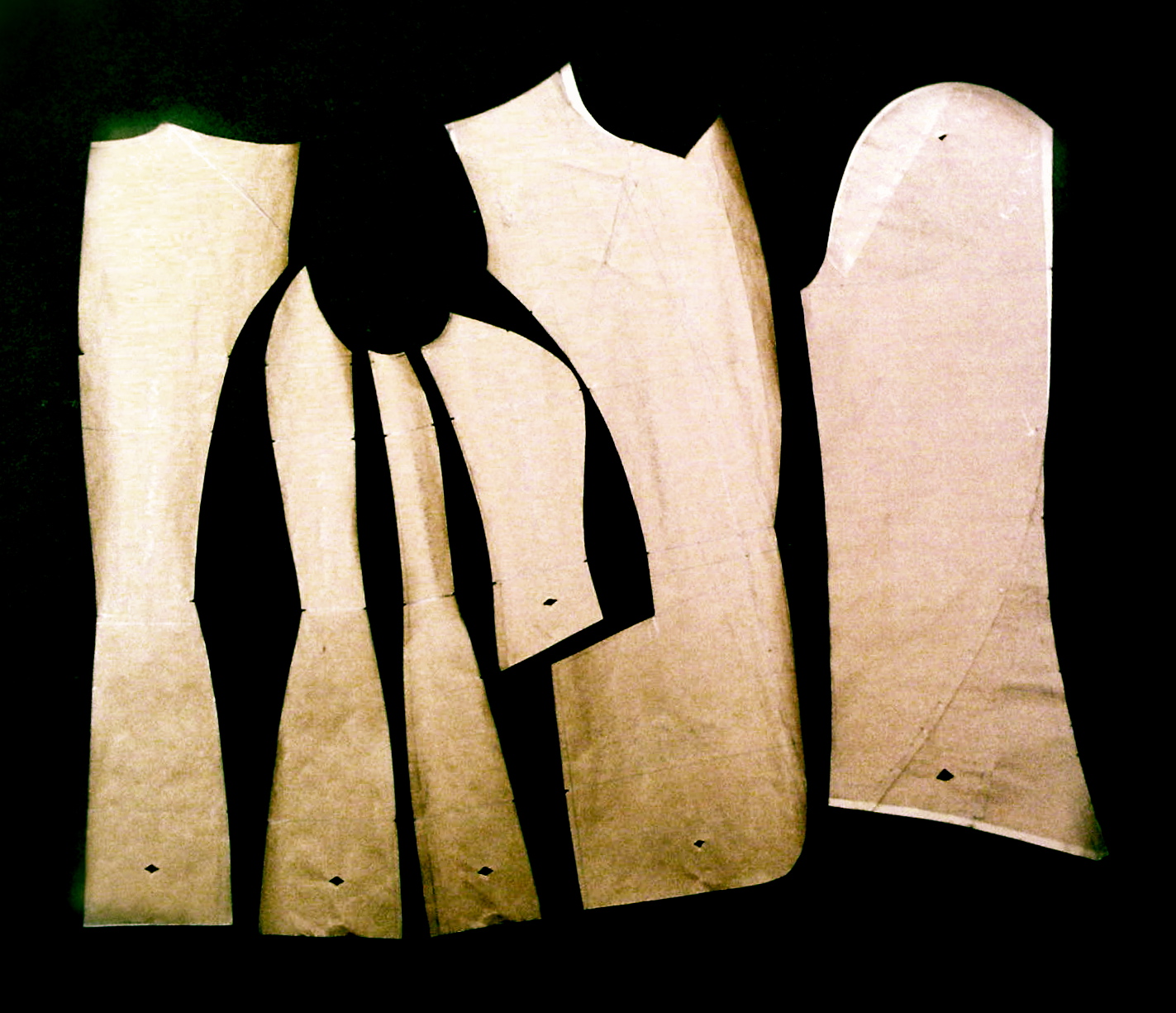 DAVIDE TAUB: Ladies Black Covert 'Curved-Seam' Jacket (1st Fitting), 2012