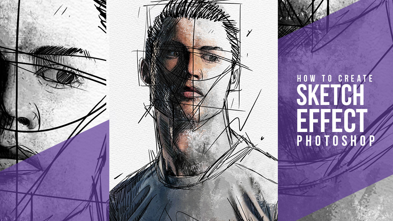 Line Art Effect Photoshop Tutorial : Download photoshop sketch effect project psd file