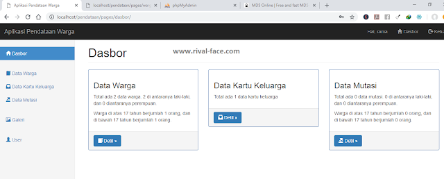 Source Code data penduduk Warga berbasis Web based Siap Pakai