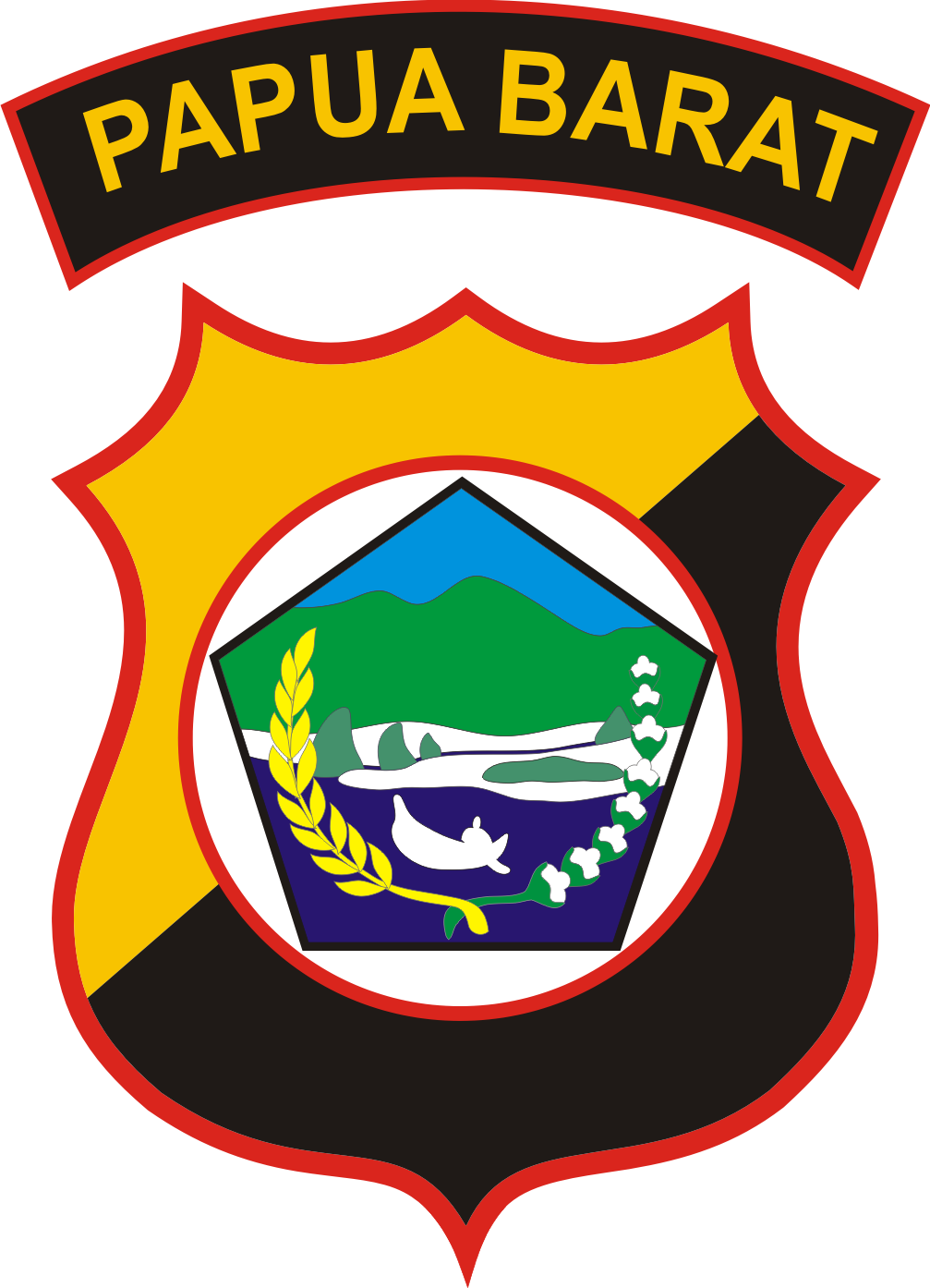 Logo/Lambang Resmi Polda Papua Barat Format Vector - Berita Online Papua