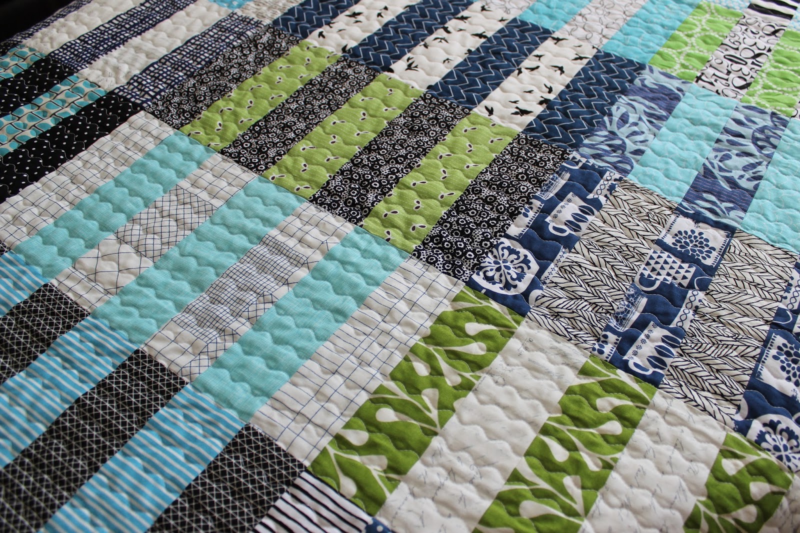 Teaginny Designs Rugby Stripe Baby Quilt