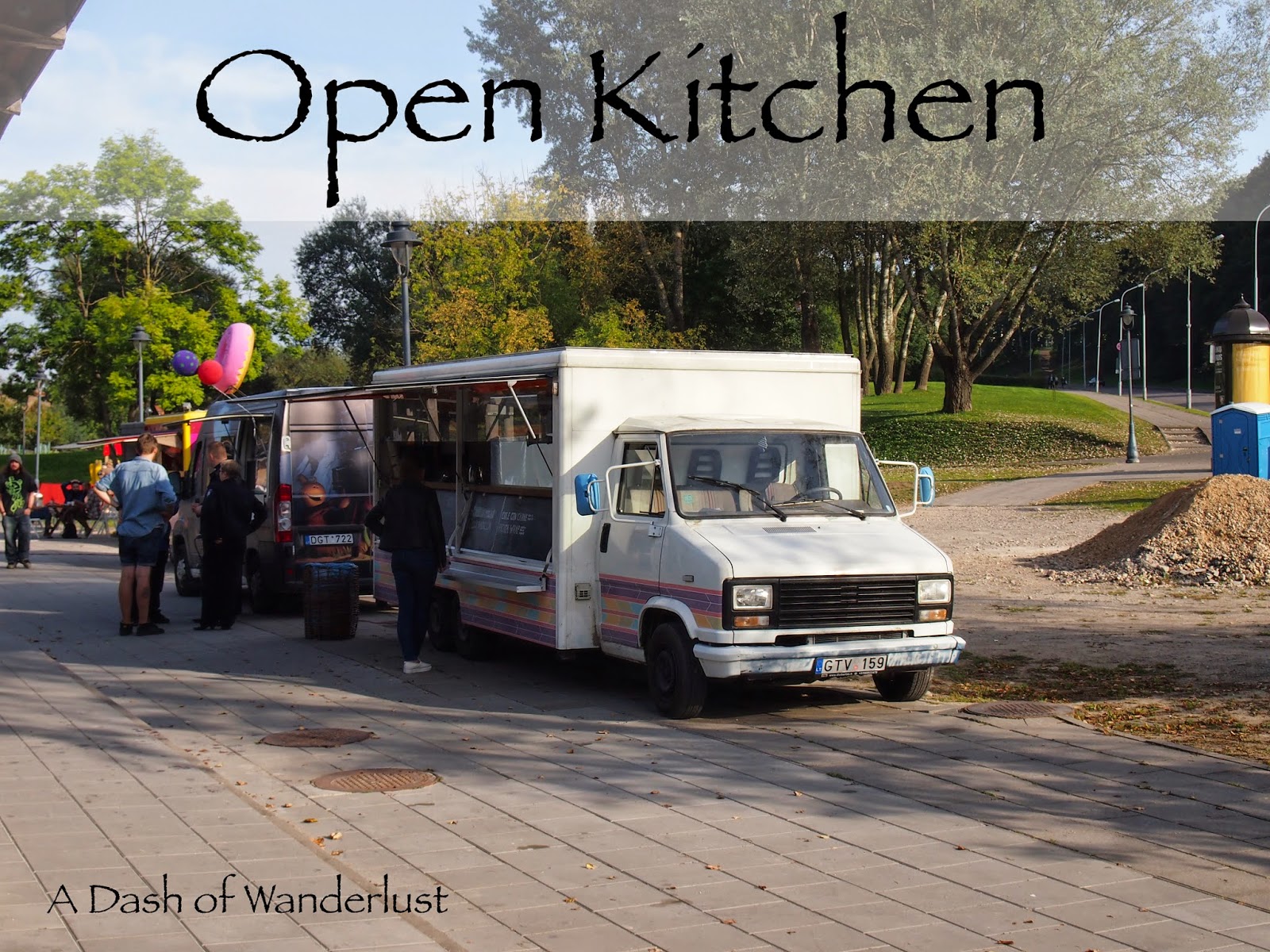 Open Kitchen, a collection of pop-up restaurant stalls outside in Vilnius, LT.