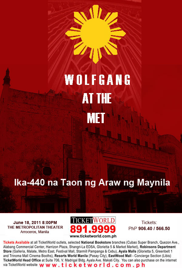 Wolfgang Live in Metropolitan Theater in Arroceros, Manila, poster, wallpaper, image, photo, picture,