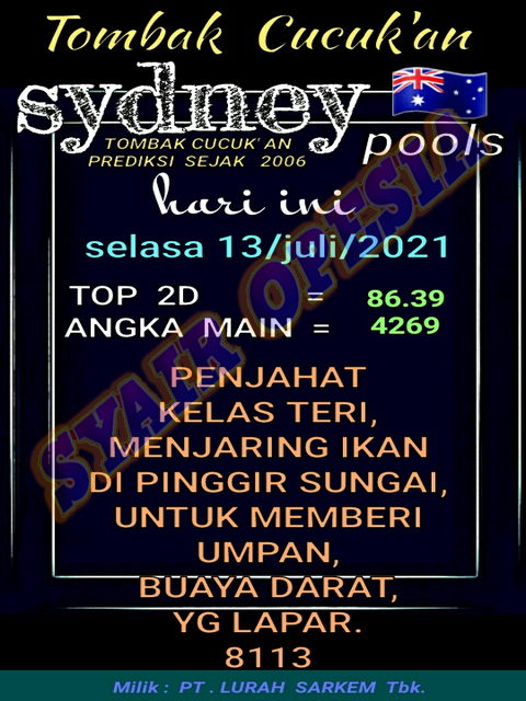 Prediksi Sydney 13 Juli 2021 Prediksi Angka Main