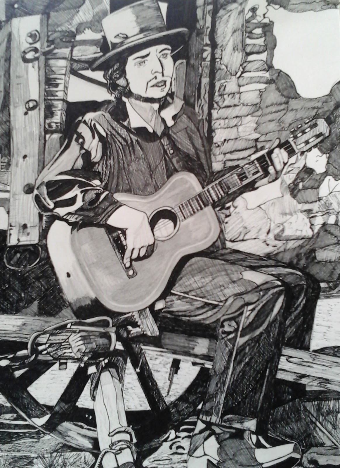 BOB DYLAN Bob Dylan DRAWINGS AND PAINTINGS PORTRAITS