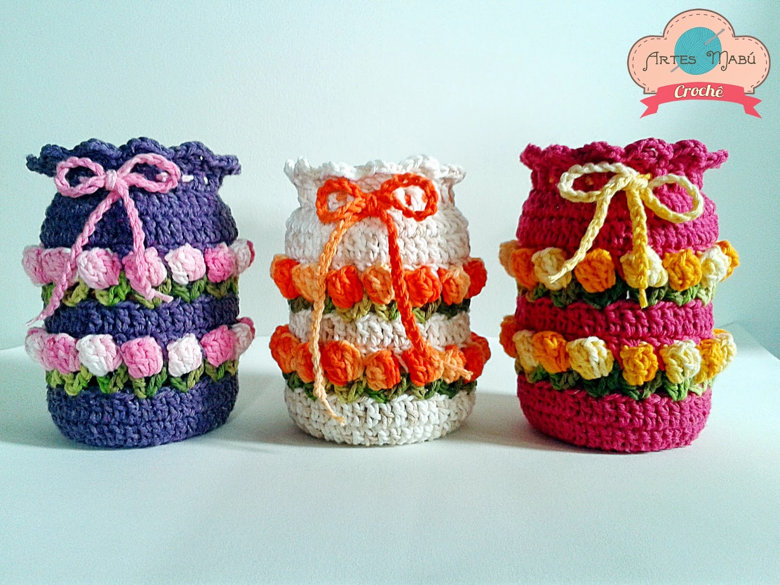 Luciana Ponzo Criações Em Crochê SessÃo Vamos Recordar Potes De Vidro