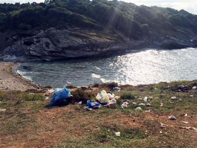 Ağva ve Bağırganlı Köyü Arasında Kalan Sardala Koyu Çöpler İçinde Kaldı