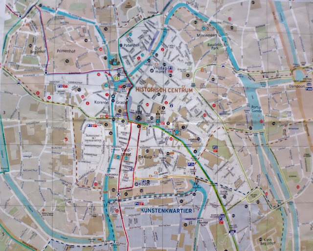 mapa de gante - visita desde Bruselas