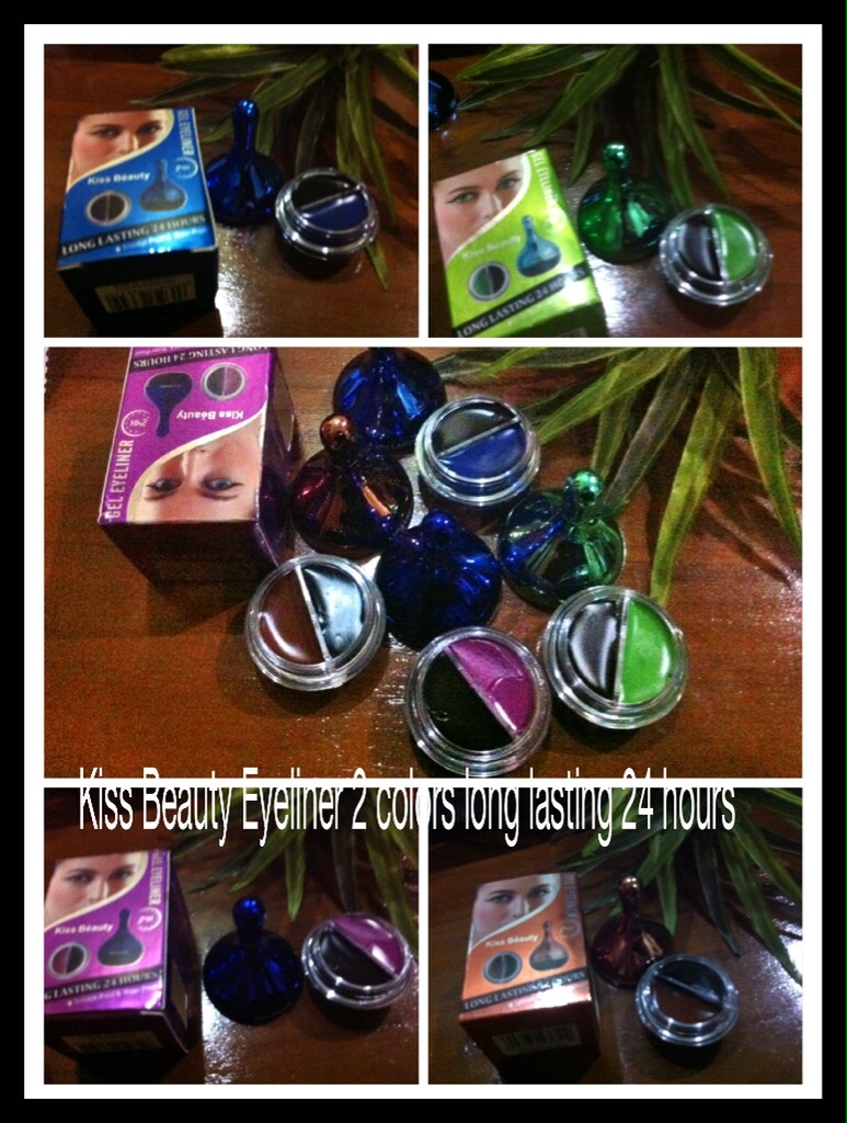 EYE LINER GEL 2in1 KISS BEAUTY 2 COLOR Eyeliner CREAM CM