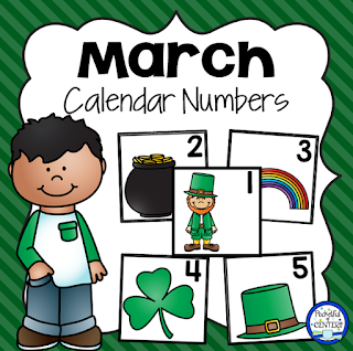Pocketful of Centers: March Calendar Numbers