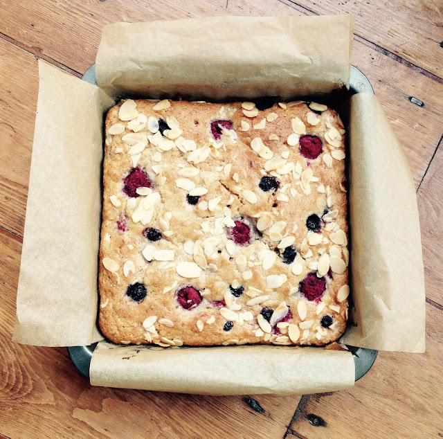 Vegan Berry and Banana TrayBake The Sky Is Starless