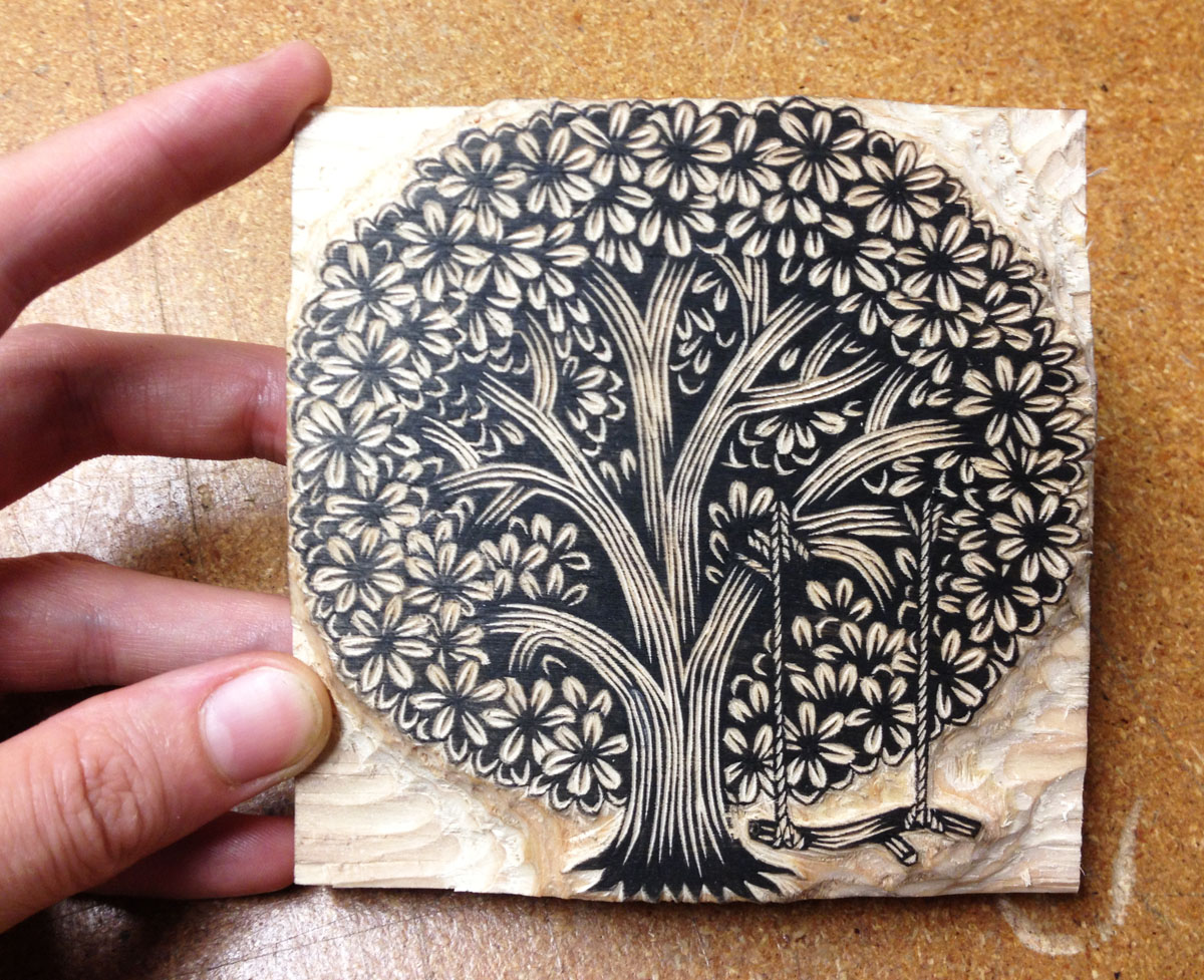 Tugboat Printshop TREE SWING WOODBLOCK PRINT tugboat-printshop-tree-swing-woodblock-print