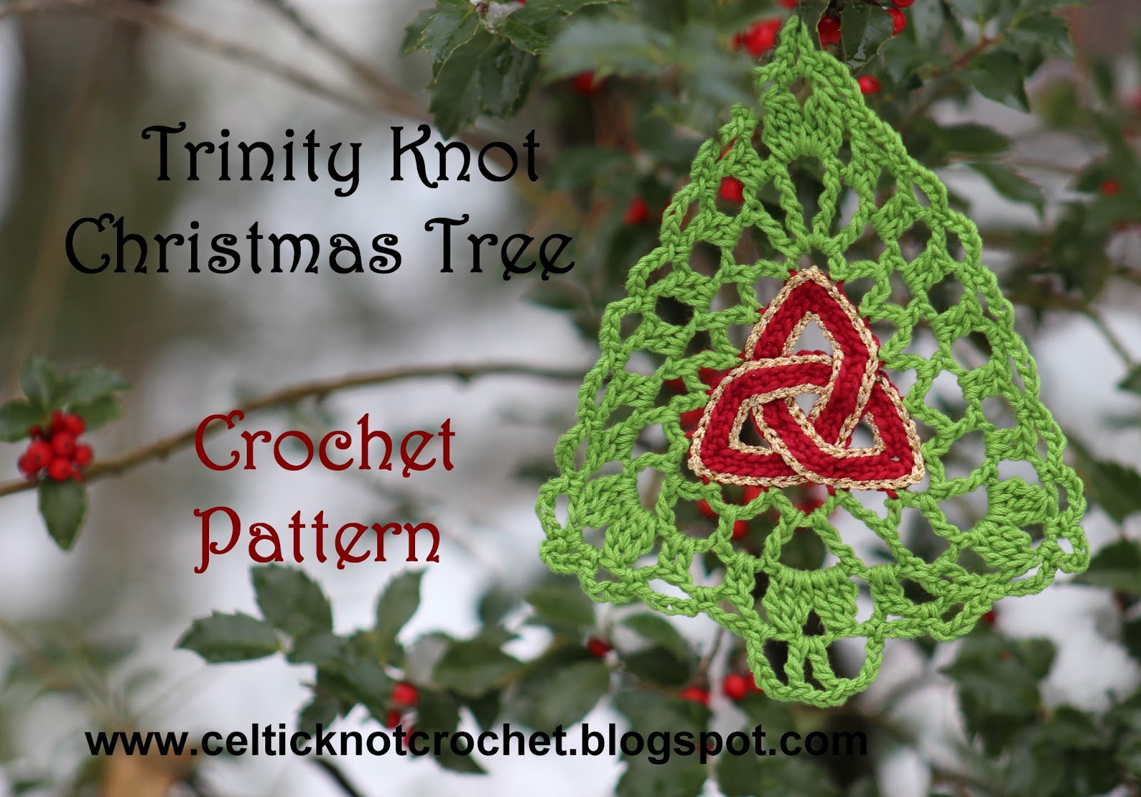 Celtic Knot Crochet Trinity Knot Christmas Tree NEW Celtic Knot pattern