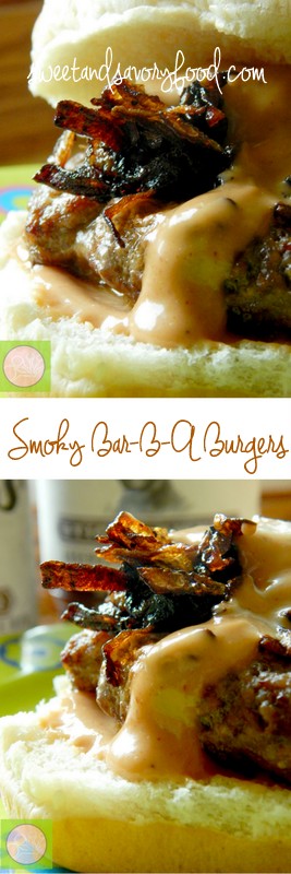 smoky bar-b-q burgers (sweetandsavoryfood.com)
