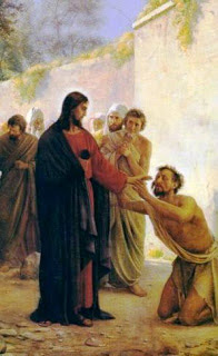 Jesus heals a leper