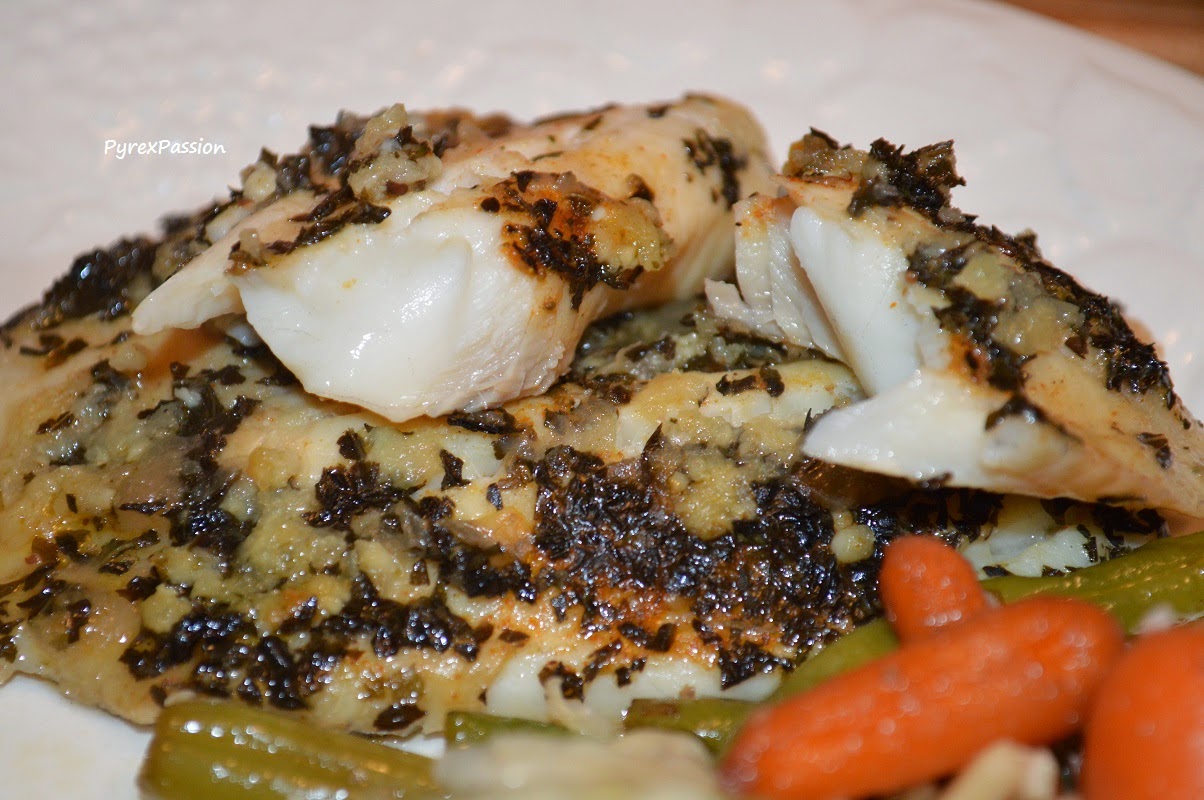 Aims Pyrex Passion Baked Lemon Basil Tilapia in Parchment Pockets