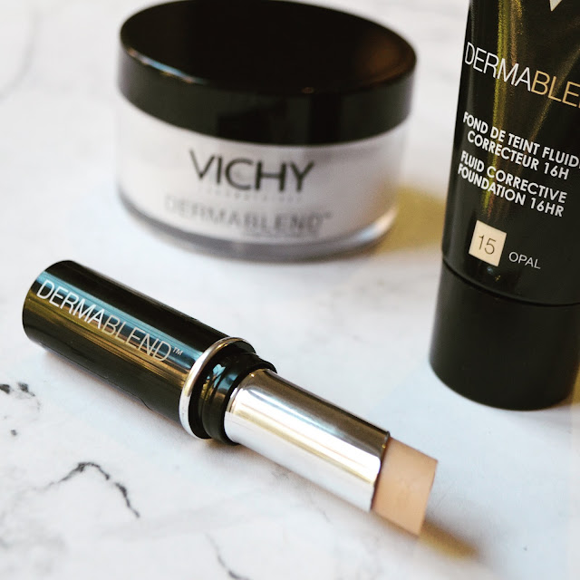 Lovelaughslipstick blog - Vichy Dermablend Foundation Corrective Stick and Setting Powder Review