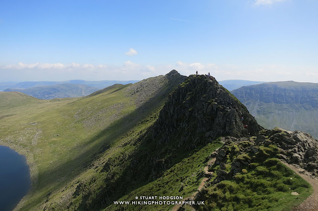 Striding Edge, Helvellyn, walk, hike, route, Patterdale, Glenridding, Ullswater, Lake District