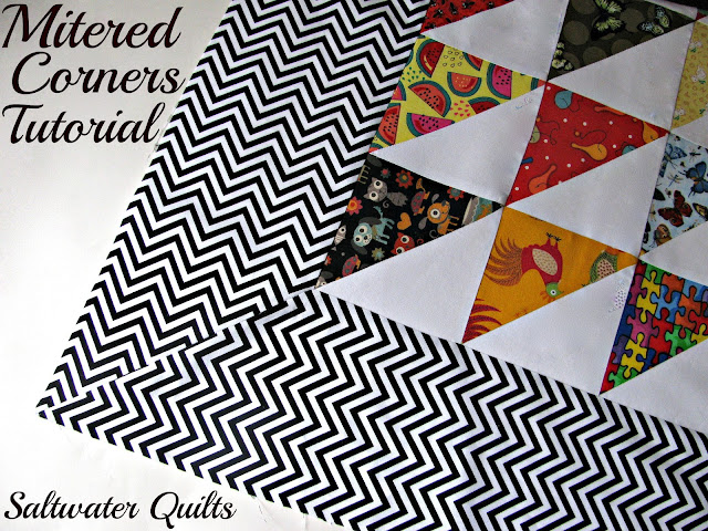 Mitered Corners Tutorial | Quilt Tutorial | © Saltwater Quilts 2012