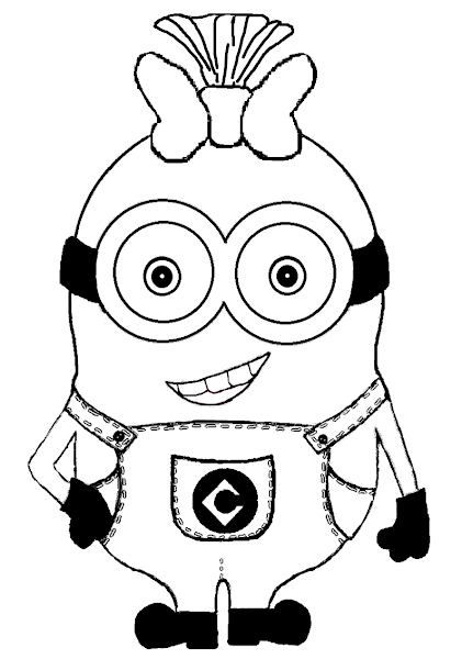 minion coloring pages chibi